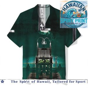 Dark Gothic Electric Chair Artistic Horror Tropical Hawaiian Shirt