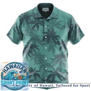 Dark Palm Tree Tropical Night Summer Vacation Hawaiian Shirt