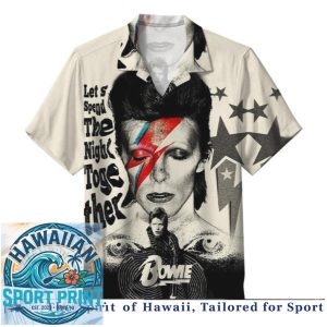 David Bowie Ziggy Stardust Glam Rock Legend Hawaiian Shirt
