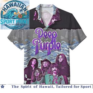 Deep Purple Classic Rock Band Logo Graphic Hawaiian Shirt