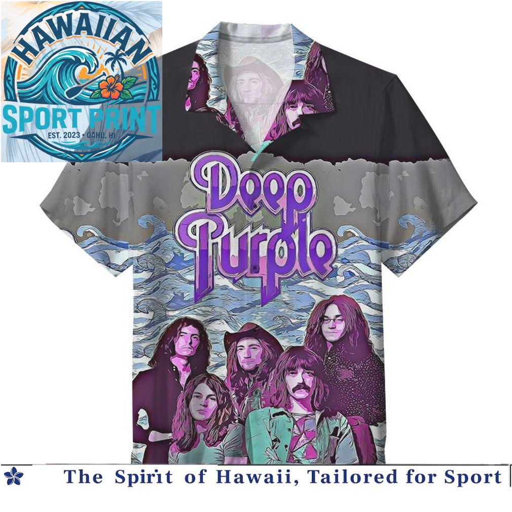 Deep Purple Classic Rock Band Logo Graphic Hawaiian Shirt Deep Purple Classic Rock Band Logo Graphic Hawaiian Shirt