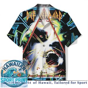 Def Leppard Hysteria Classic Rock Heavy Metal Band Tour Hawaiian Shirt