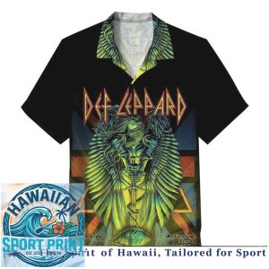 Def Leppard Rock Band Tour Album Cover Vintage Hawaiian Shirt