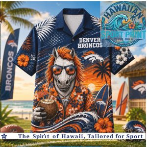 Denver Broncos Horse Tropical Summer Hawaiian Shirt Beach