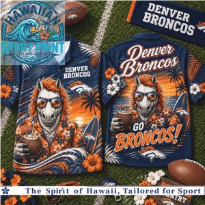 Denver Broncos Horse Tropical Summer Hawaiian Shirt Beach