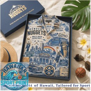 Denver Nuggets Mile High City Toile Vintage Retro Hawaiian Shirt