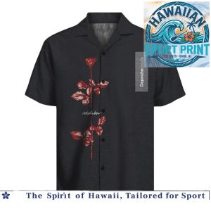 Depeche Mode Violator Red Rose Gothic Rock Music Hawaiian Shirt