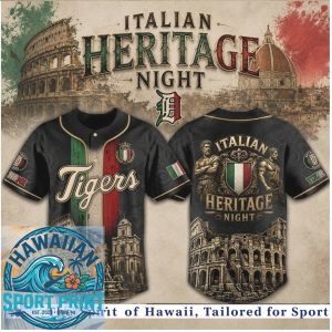 Detroit Baseball Italian Heritage Night Rome Colosseum Baseball Jersey