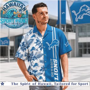 Detroit Lions Football Tropical Summer Hawaiian Shirt Beach