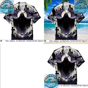 Black Sabbath Grim Reaper Graveyard Gothic Horror Hawaiian Shirt