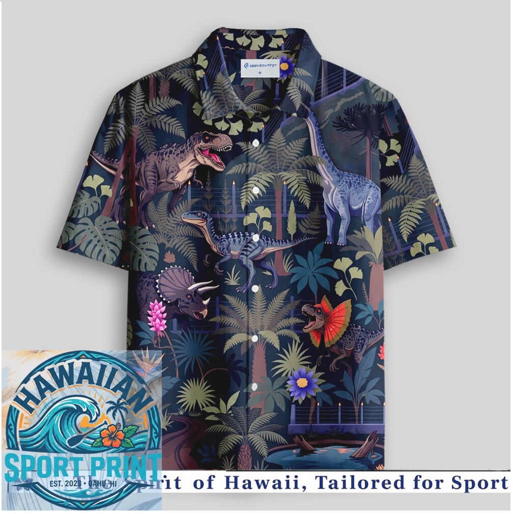 Dinosaur Jurassic Jungle Tropical Summer Hawaiian Shirt Dinosaur Jurassic Jungle Tropical Summer Hawaiian Shirt