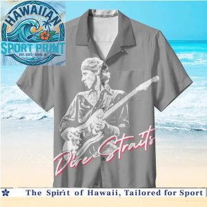 Dire Straits Rock Band Vintage Music Portrait Hawaiian Shirt