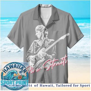 Dire Straits Rock Band Vintage Music Portrait Hawaiian Shirt