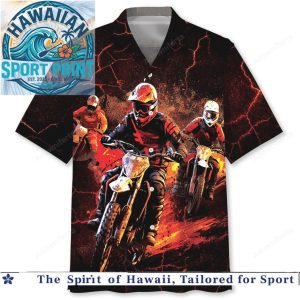 Dirt Bike Motorcycle Motocross Racing Extreme Sport Hawaiian Shirt