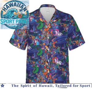 Disney Princess Cinderella Castle Magic Dream Tropical Hawaiian Shirt