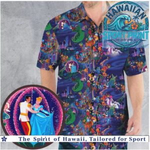 Disney Princess Cinderella Castle Magic Dream Tropical Hawaiian Shirt