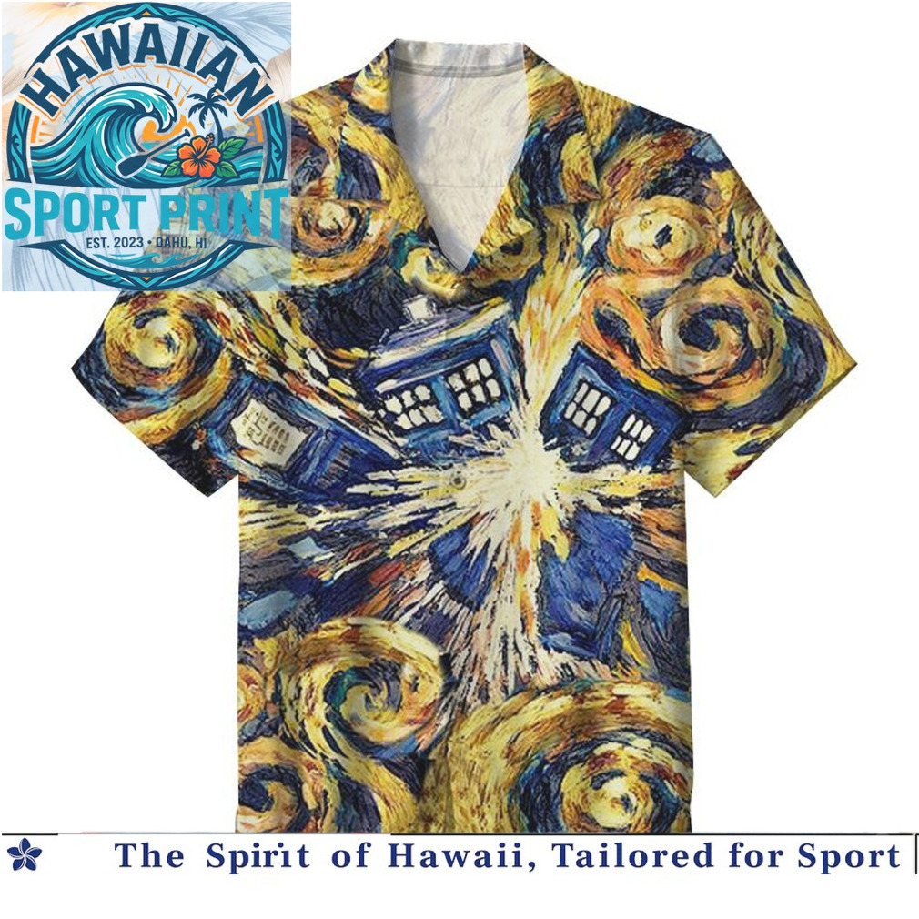 Doctor Who TARDIS Starry Night Sci Fi Hawaiian Shirt Doctor Who TARDIS Starry Night Sci Fi Hawaiian Shirt