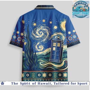 Doctor Who TARDIS Starry Night Van Gogh Hawaiian Shirt Doctor Who TARDIS Starry Night Van Gogh Hawaiian Shirt