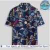 Star Wars AT AT Walker TIE Fighter Asian Blue Toile Floral Hawaiian Shirt Star Wars AT AT Walker TIE Fighter Asian Blue Toile Floral Hawaiian Shirt