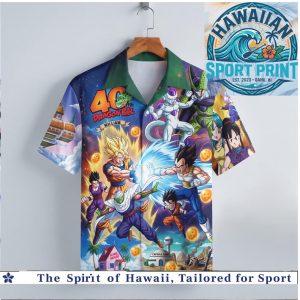 Dragon Ball Z 40th Anniversary Anime Characters Epic Battle Hawaiian Shirt