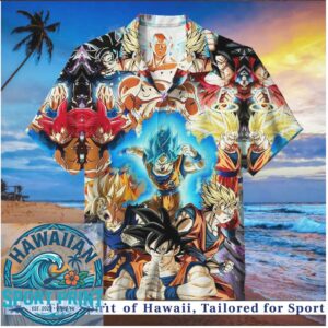 Dragon Ball Z Super Saiyan Goku Anime Action Hawaiian Shirt