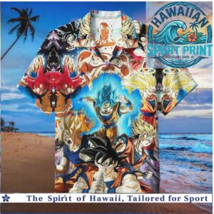 Dragon Ball Z Super Saiyan Goku Anime Action Hawaiian Shirt