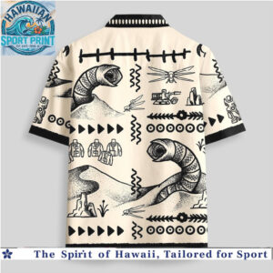 Dune Sandworm Desert Tribal Pattern Hawaiian Shirt