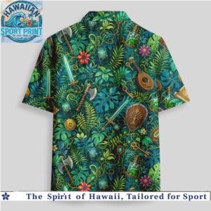 Dungeons and Dragons Fantasy RPG Forest Loot Quest Hawaiian Shirt