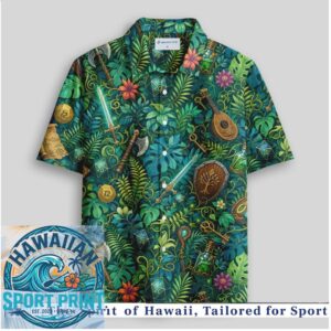 Dungeons and Dragons Fantasy RPG Forest Loot Quest Hawaiian Shirt