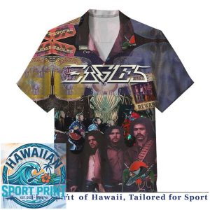 Eagles Band Hotel California Vintage Rock Hawaiian Shirt