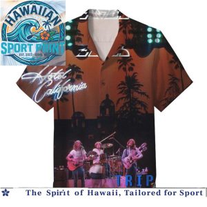 Eagles Band Hotel California Vintage Rock Hawaiian Shirt