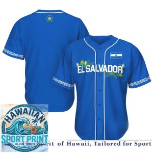 El Salvador Flag National Bird Blue Baseball Jersey