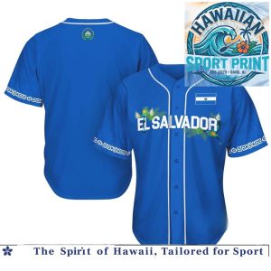 El Salvador Flag National Bird Blue Baseball Jersey