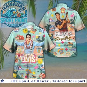 Elvis Presley Always Aloha Tropical Beach Sunset Summer Hawaiian Shirt