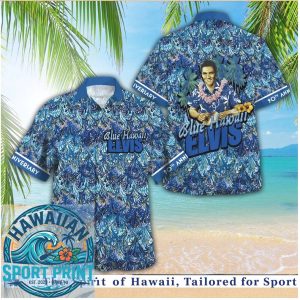 Elvis Presley Blue Hawaii Tropical Summer Hawaiian Shirt