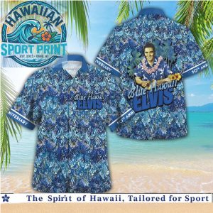 Elvis Presley Blue Hawaii Tropical Summer Hawaiian Shirt