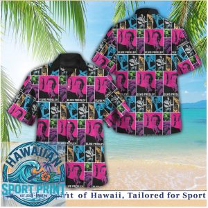 Elvis Presley Pop Art Collage Retro Music Hawaiian Shirt