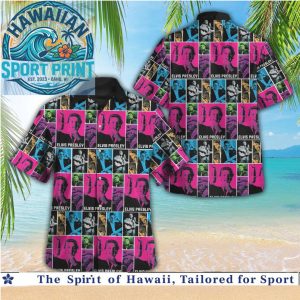 Elvis Presley Pop Art Collage Retro Music Hawaiian Shirt