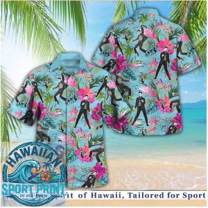 Elvis Presley Tropical Floral Hibiscus Rock And Roll Summer Hawaiian Shirt