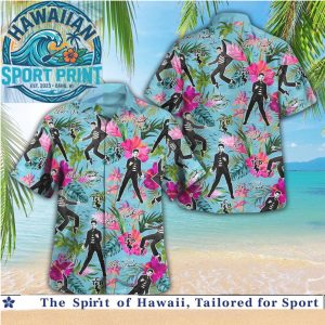 Elvis Presley Tropical Floral Hibiscus Rock And Roll Summer Hawaiian Shirt