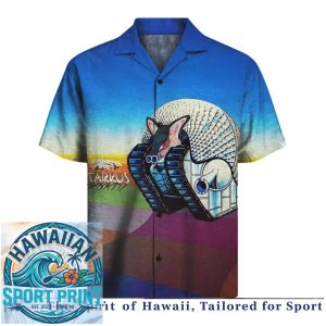 Emerson Lake and Palmer Tarkus Armadillo Tank Prog Rock Music Hawaiian Shirt