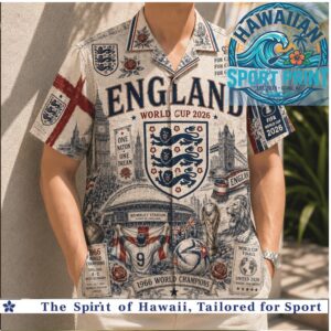 England National Football Team World Cup Soccer Hawaiian Shirt