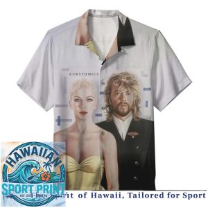 Eurythmics In The Garden Peace Retro Synth Pop Band Aloha Shirt