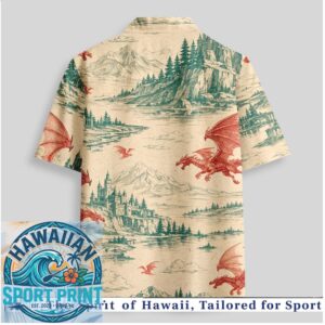 Fantasy Medieval Dragon Castle Adventure Hawaiian Shirt