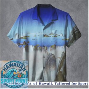 Fantasy Waterfall Mountain Landscape Nature Hawaiian Shirt