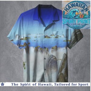 Fantasy Waterfall Mountain Landscape Nature Hawaiian Shirt