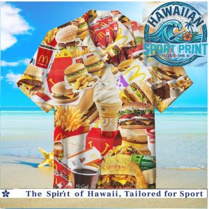 Fast Food Burgers Fries Junk Food Summer Hawaiian Shirt