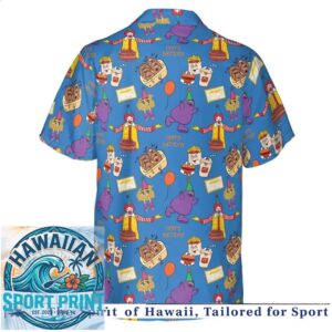 Fast Food Clown Character Vintage Hawaiian Shirt