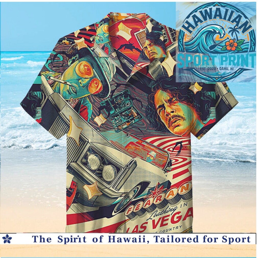 Fear and Loathing in Las Vegas Psychedelic Movie Art Hawaiian Shirt Fear and Loathing in Las Vegas Psychedelic Movie Art Hawaiian Shirt