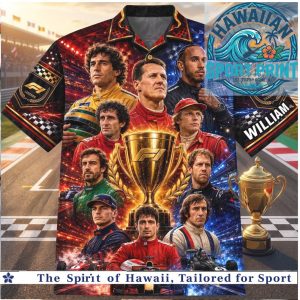 Formula 1 Racing Legends Champions Trophy Motorsport Hawaiian Shirt